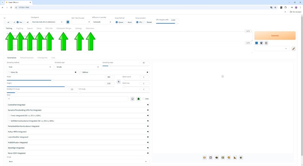 Stable Diffusion WebUI Forge: Шаг 4. Первый запуск и тест моделей FLUX.1 - 8